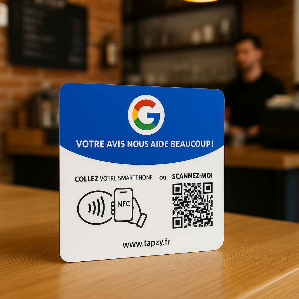 Plaque NFC Google – Laissez un avis en un clin d’œil